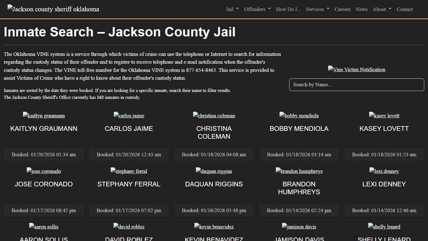 Inmate Search | Jackson County Sheriff's Office